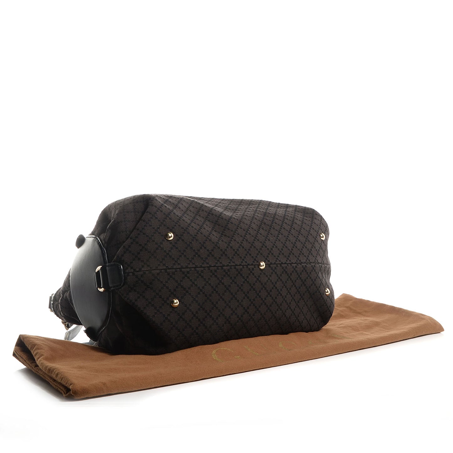 Diamante Medium Bridle Tote Dark Brown