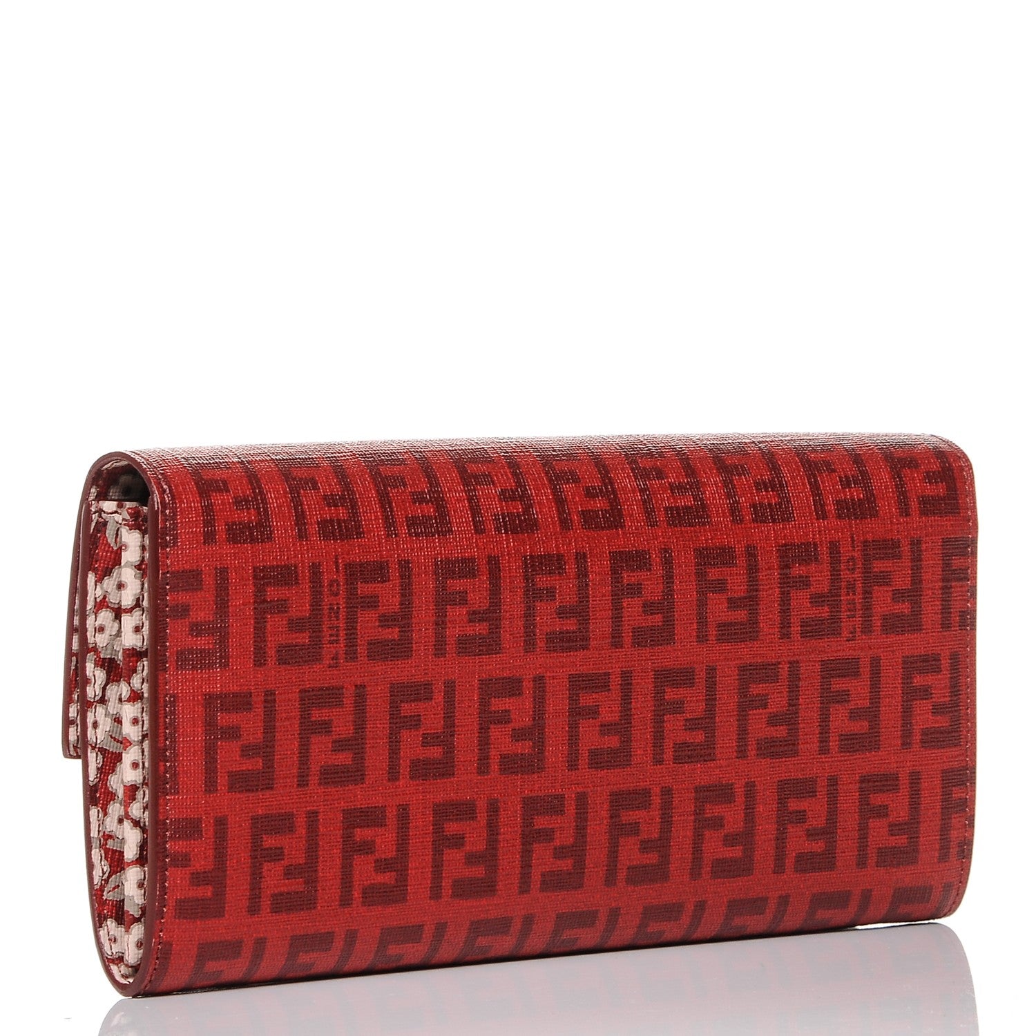 Fendi Zucchino Forever Continental Wallet Bordeaux Rosa 3 of 8