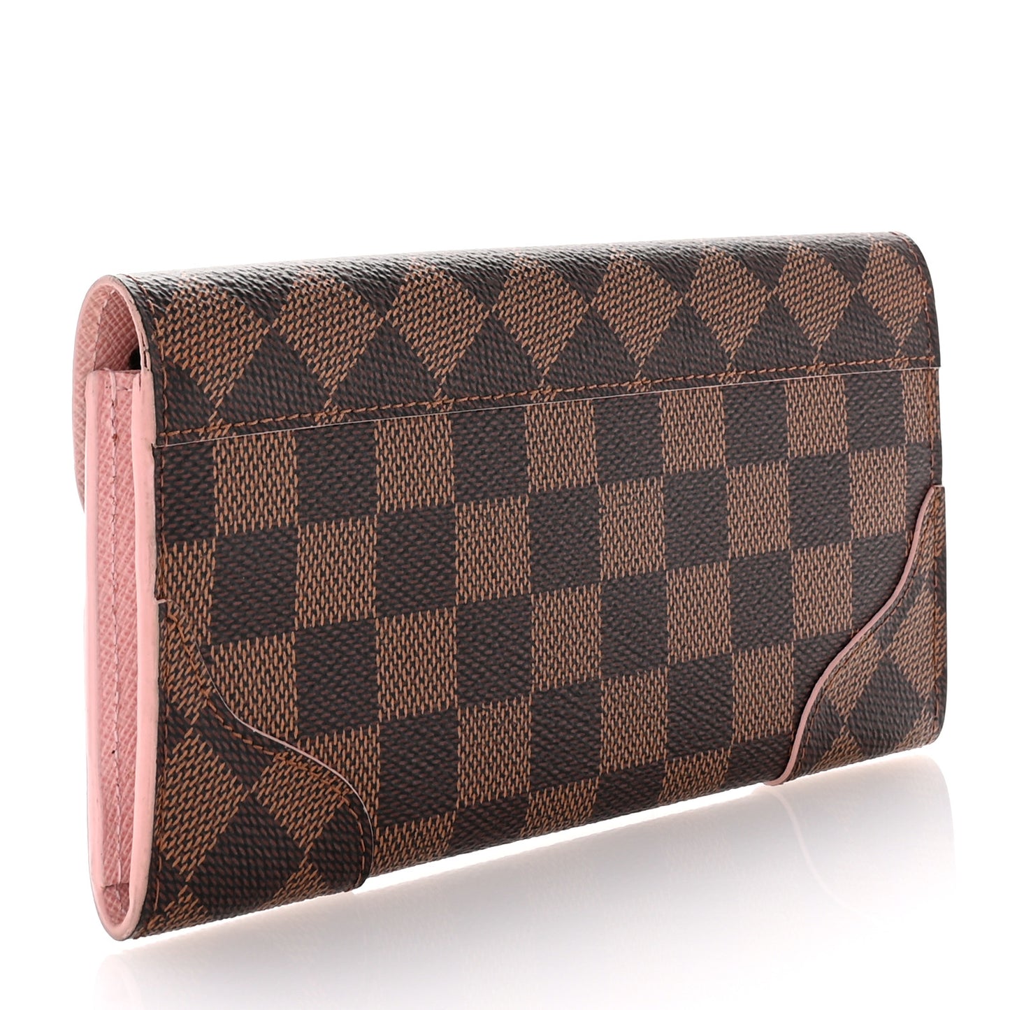 Damier Ebene Caissa Wallet Rose Ballerine
