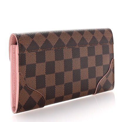Louis Vuitton Damier Ebene Caissa Wallet Rose Ballerine 3 of 10