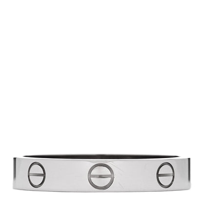 Cartier 18K White Gold 3.5mm LOVE Wedding Band Ring 57 8 1 of 5