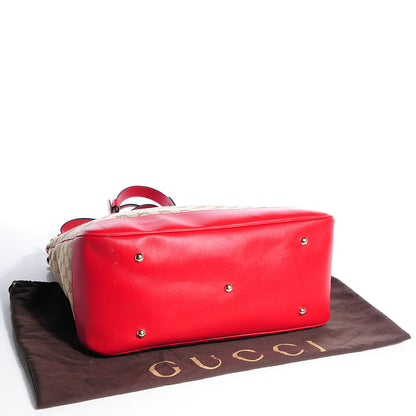 Gucci Monogram Medium Valentine Top Handle Bag Red 4 of 10