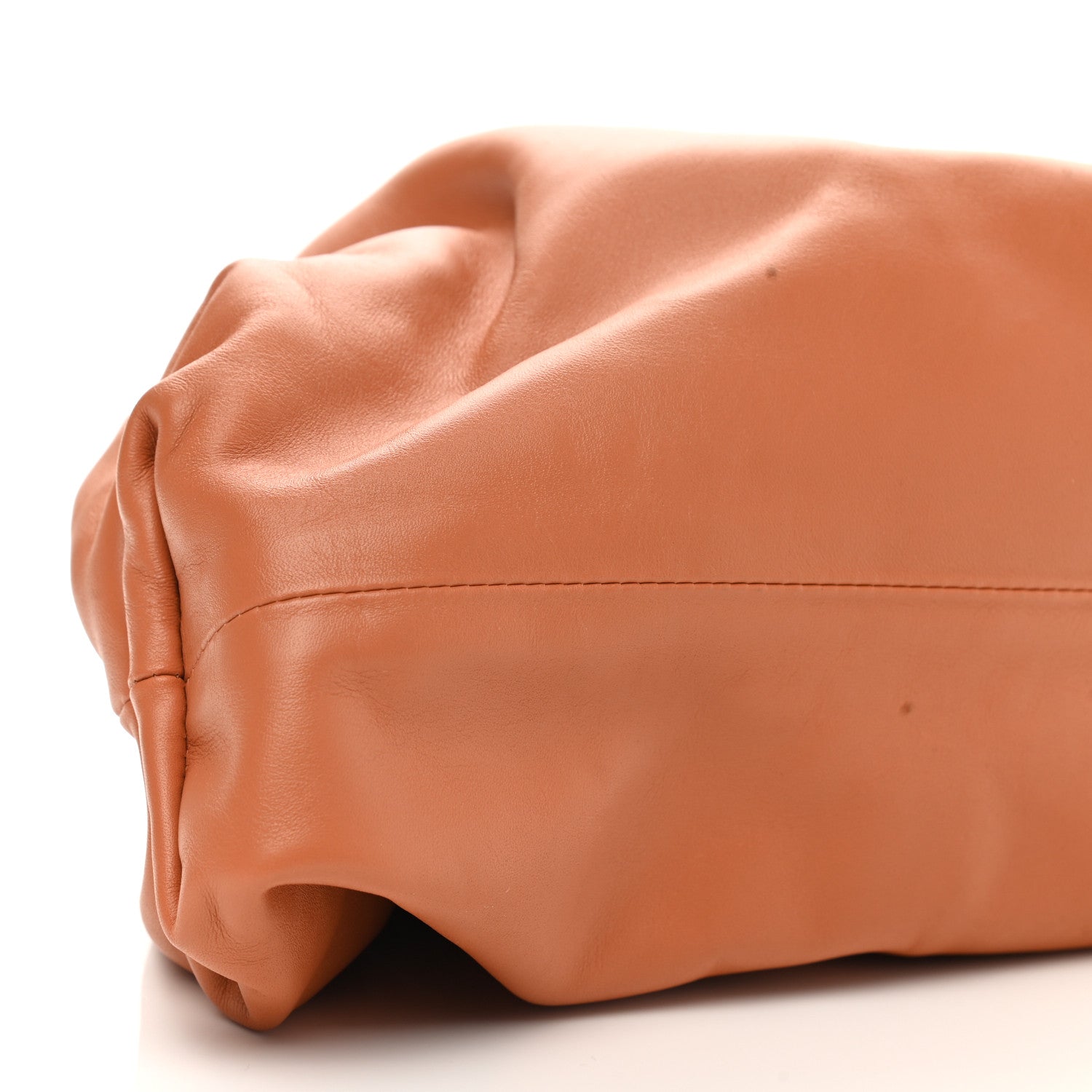 Bottega Veneta Smooth Butter Calf The Pouch Oversized Clutch Clay 9 of 10