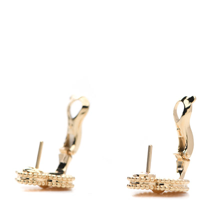 Van Cleef & Arpels 18K Yellow Gold Vintage Alhambra Earrings 3 of 5