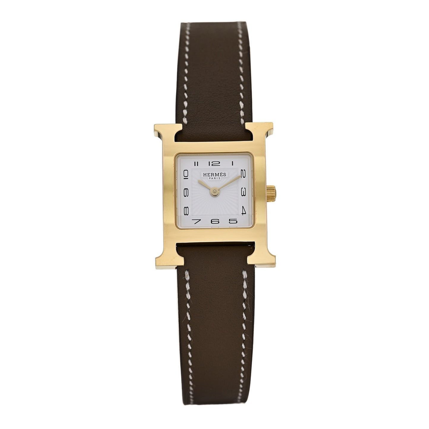 Stainless Steel Swift 21mm Heure H Hour Quartz Watch Etoupe