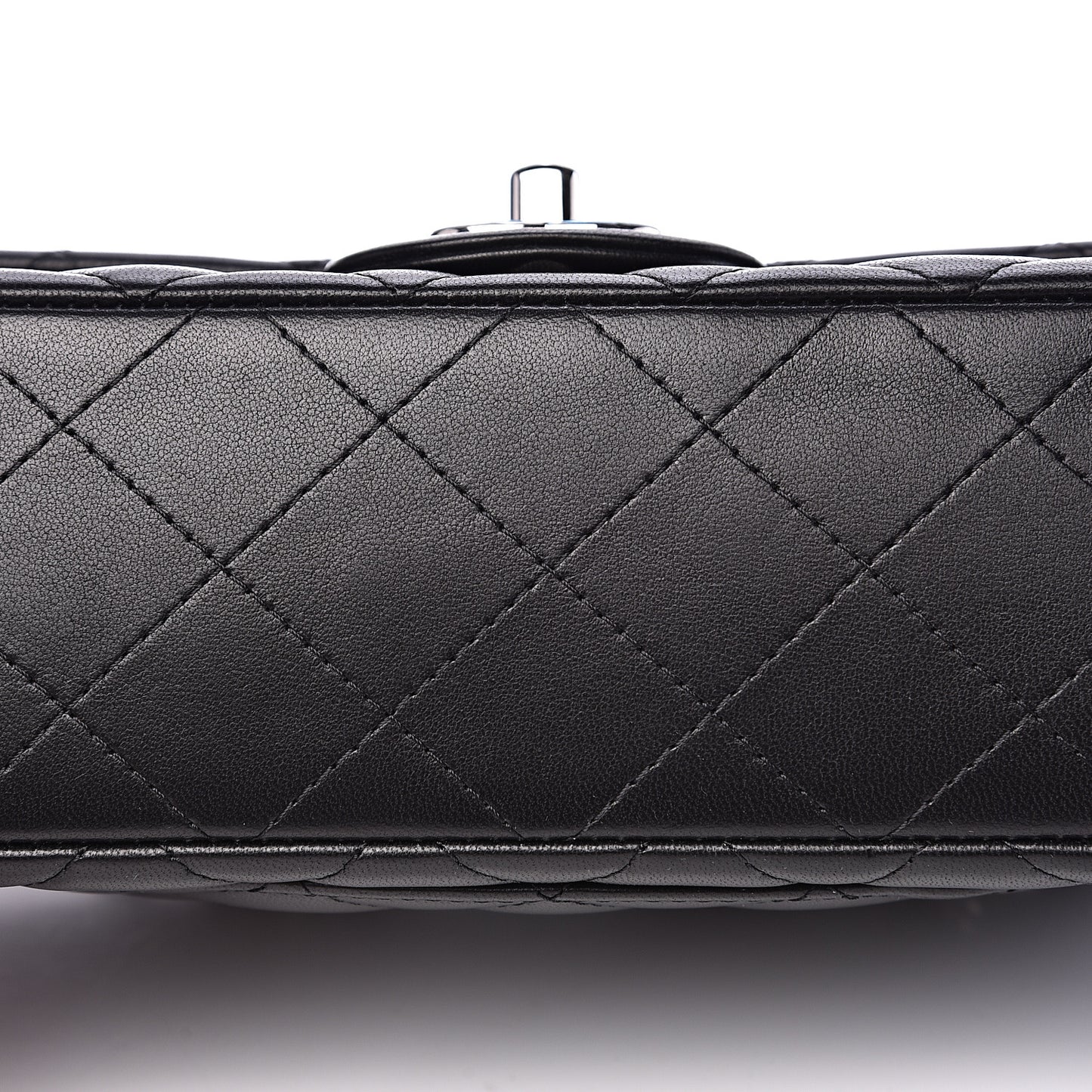 Lambskin Quilted Mini Rectangular Flap Black
