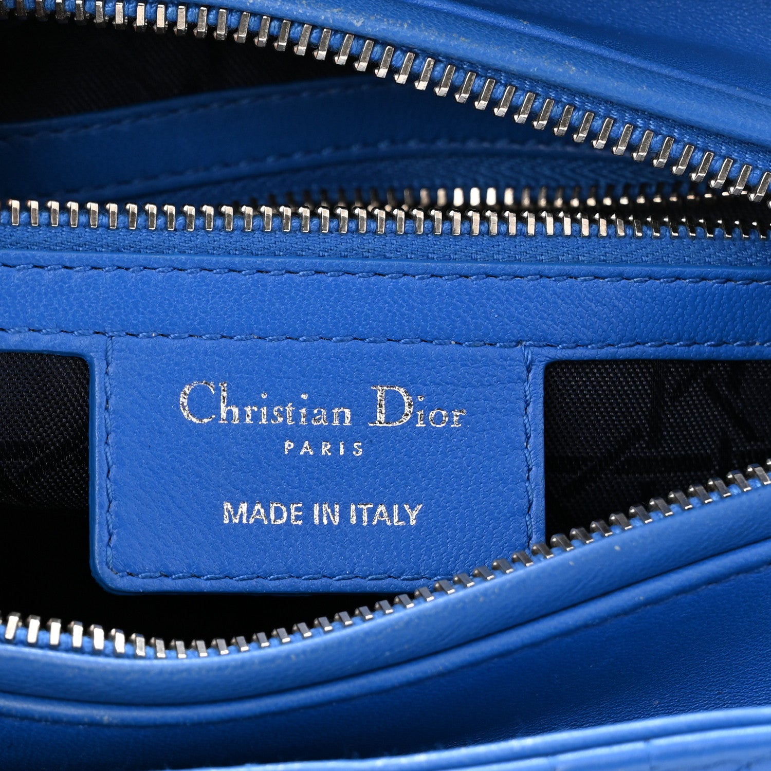 Christian Dior Lambskin Cannage Medium Lady Dior Blue Persan 6 of 16