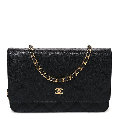 Chanel Caviar Quilted Wallet on Chain WOC Black 1 of 11