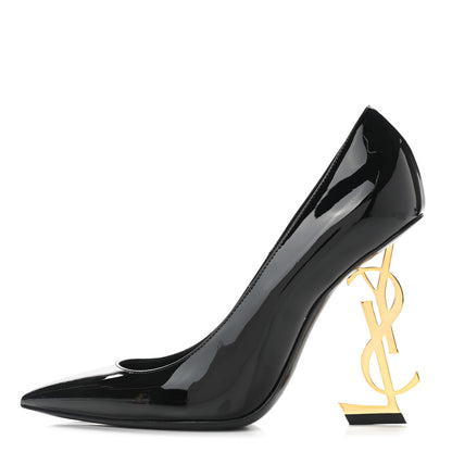 Saint Laurent Patent Opyum 110 Pumps 36.5 Black Gold 1 of 9