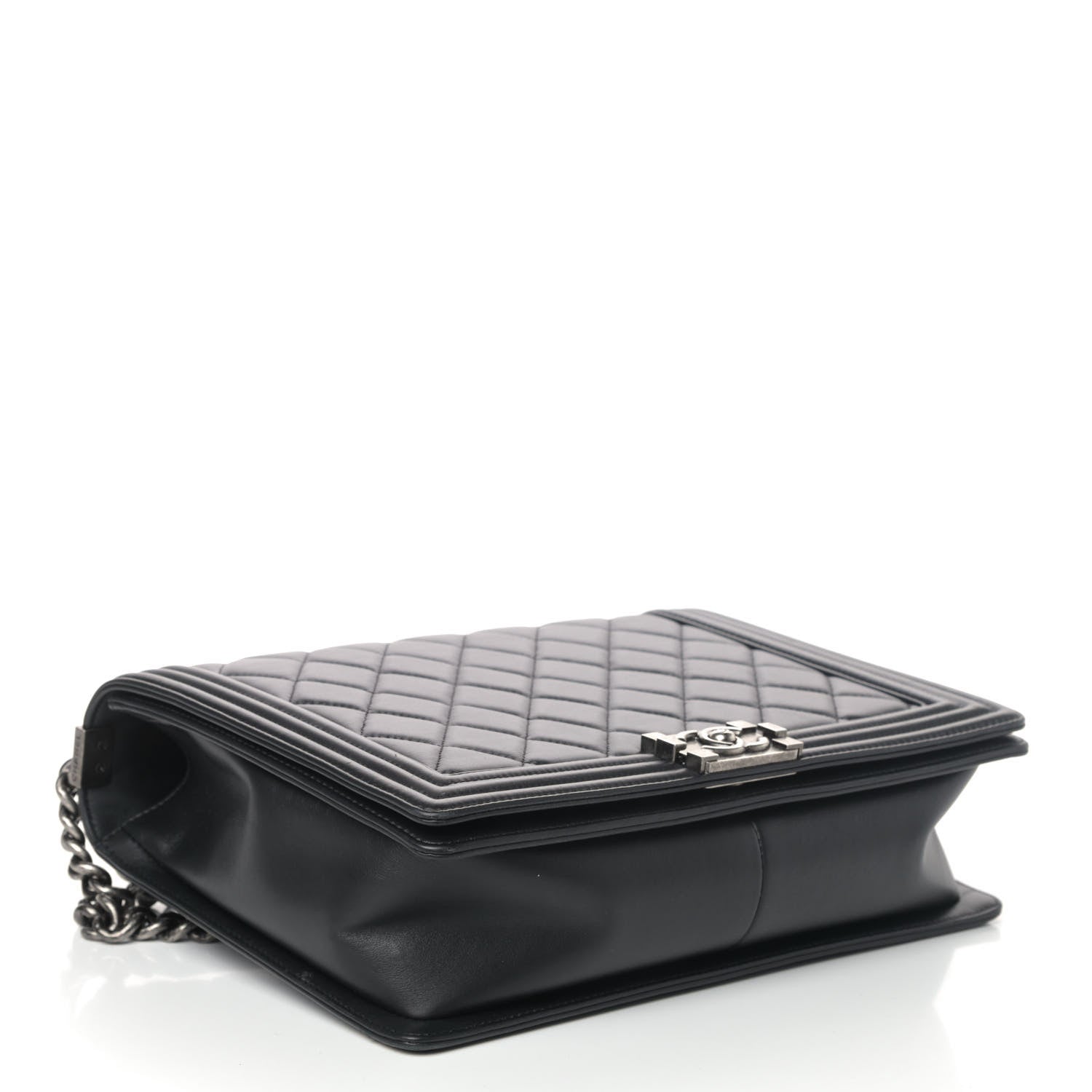 Chanel Lambskin Quilted Large Boy Flap Black 3 of 4
