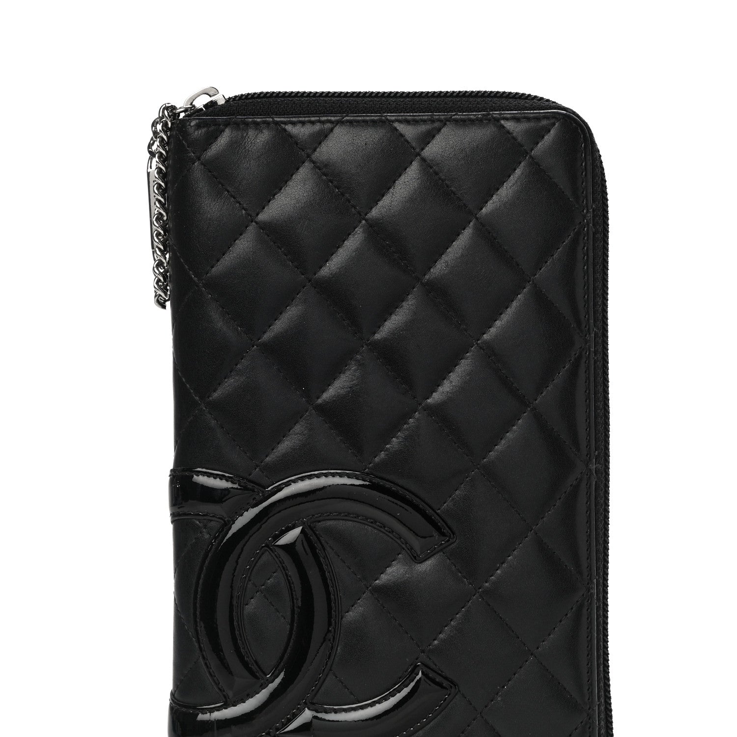 Chanel Calfskin Cambon Zip Around Organizer Wallet Black 9 of 23
