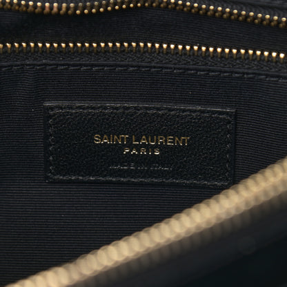 Saint Laurent Calfskin Y Quilted Monogram Medium Loulou Chain Satchel Black 6 of 9
