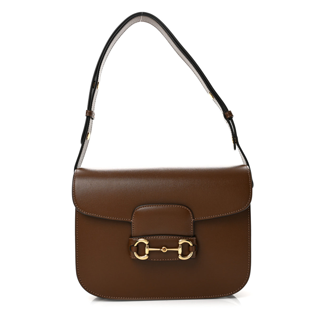 Azalea Calfskin Horsebit 1955 Shoulder Bag Brown Sugar