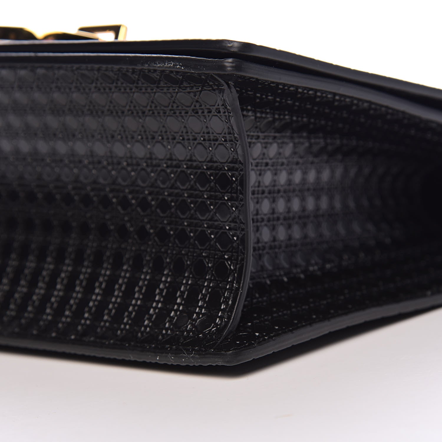 Christian Dior Patent Micro-Cannage 30 Montaigne Chain Flap Bag Black 8 of 12
