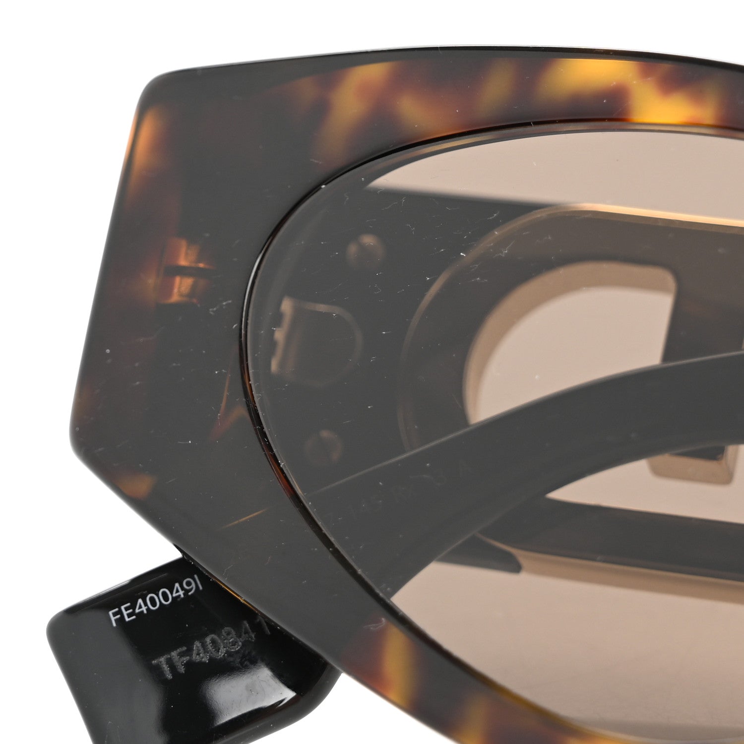 Fendi Acetate O'Lock Cat Eye Sunglasses FE40049I Tortoise Black 8 of 8