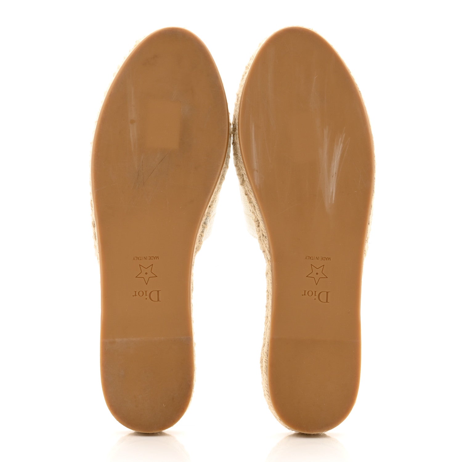Christian Dior Oblique Embroidered Granville Espadrille 15mm Slippers 37 Ivory 4 of 8