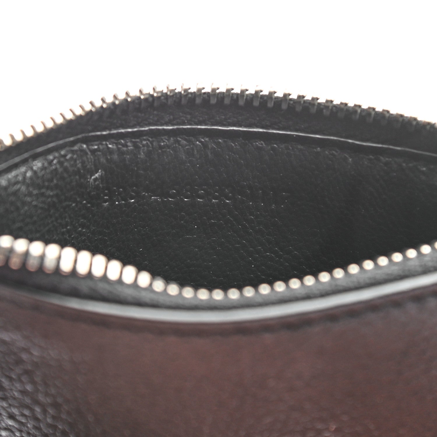 Saint Laurent Grained Calfskin 5 Fragments Zip Pouch Card Holder Black 8 of 8