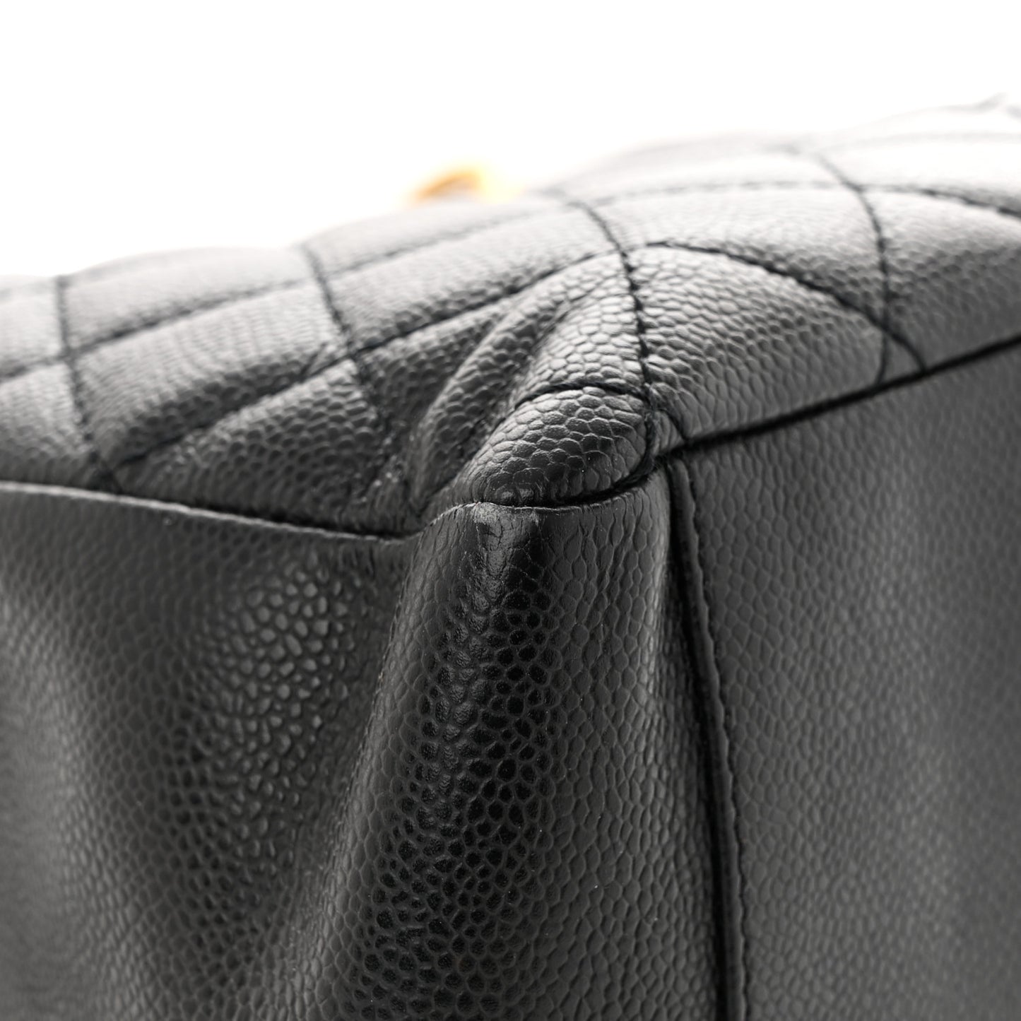 Caviar Quilted Grand Shopping Tote GST Black