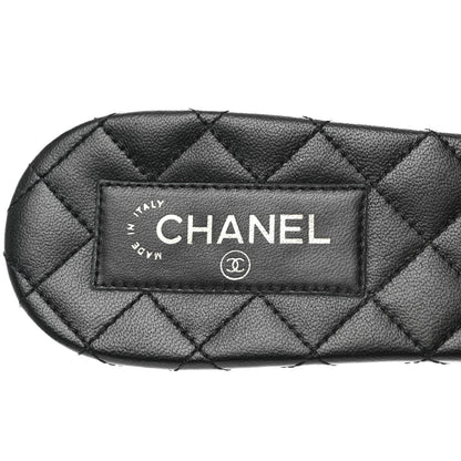 Chanel Satin Mule Sandals 41 Black 7 of 9