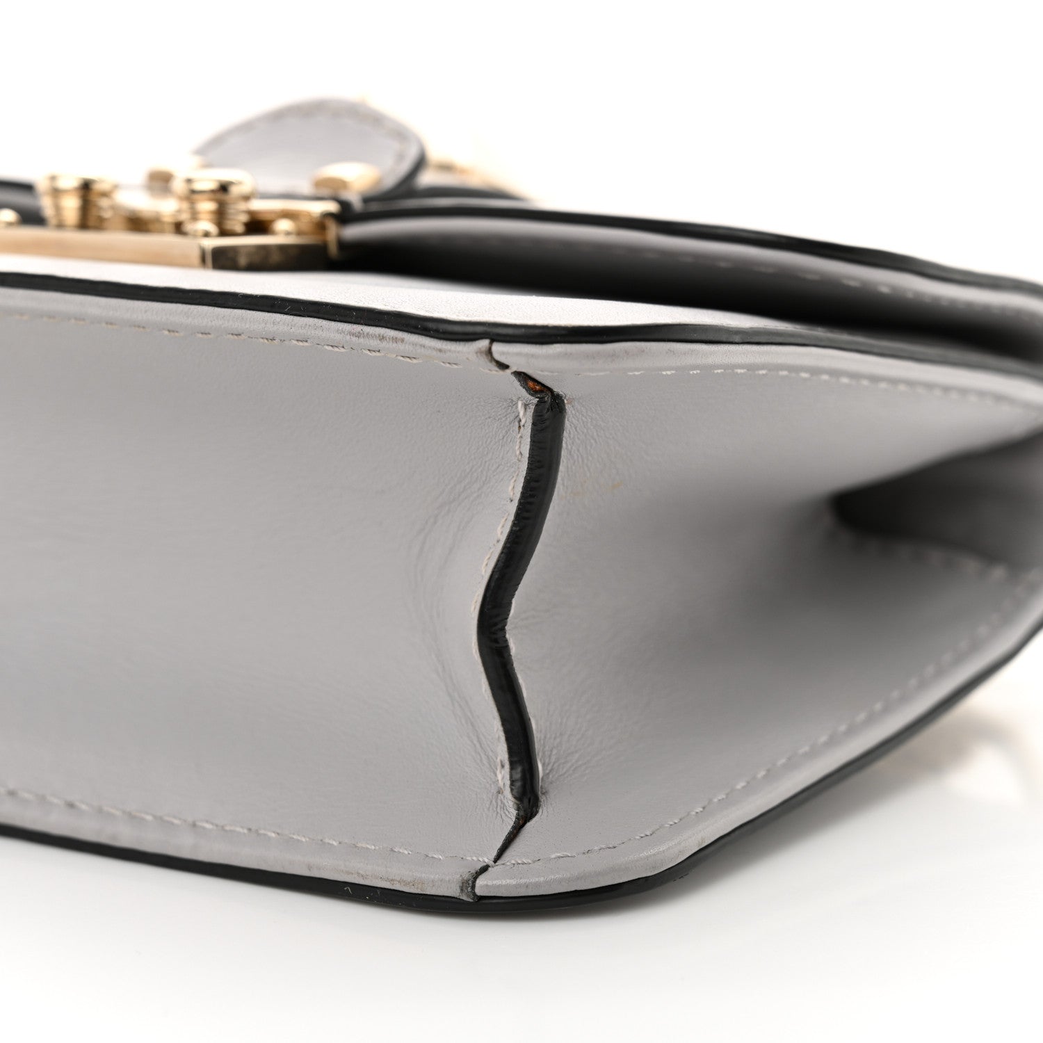 Valentino Garavani Vitello Mini Glam Lock Rockstud Flap Pastel Grey 9 of 14