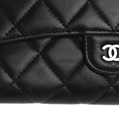 Chanel Lambskin Quilted Large Flap Wallet Black 19 of 20