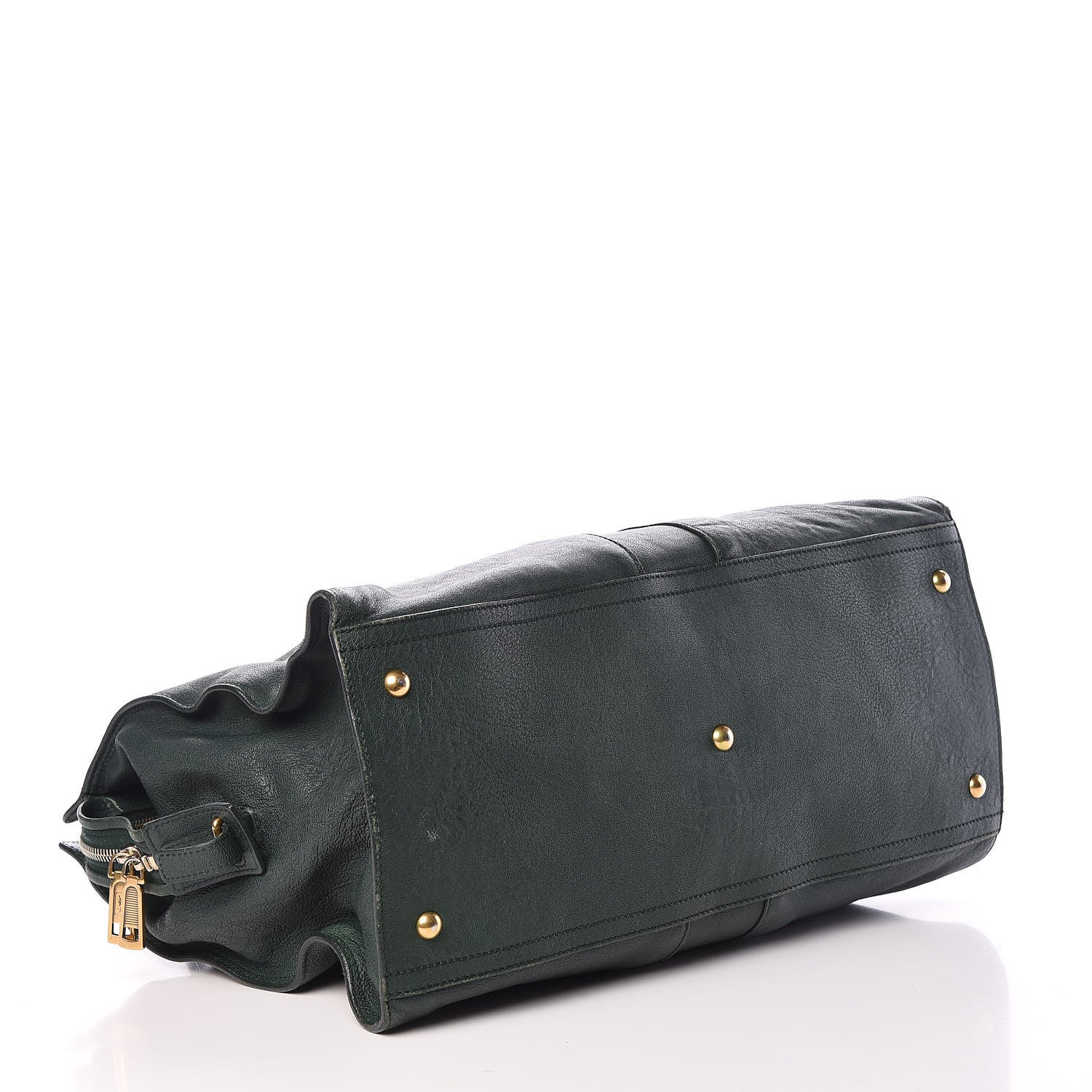 Saint Laurent Sheepskin Large Cabas ChYc Dark Green 4 of 19