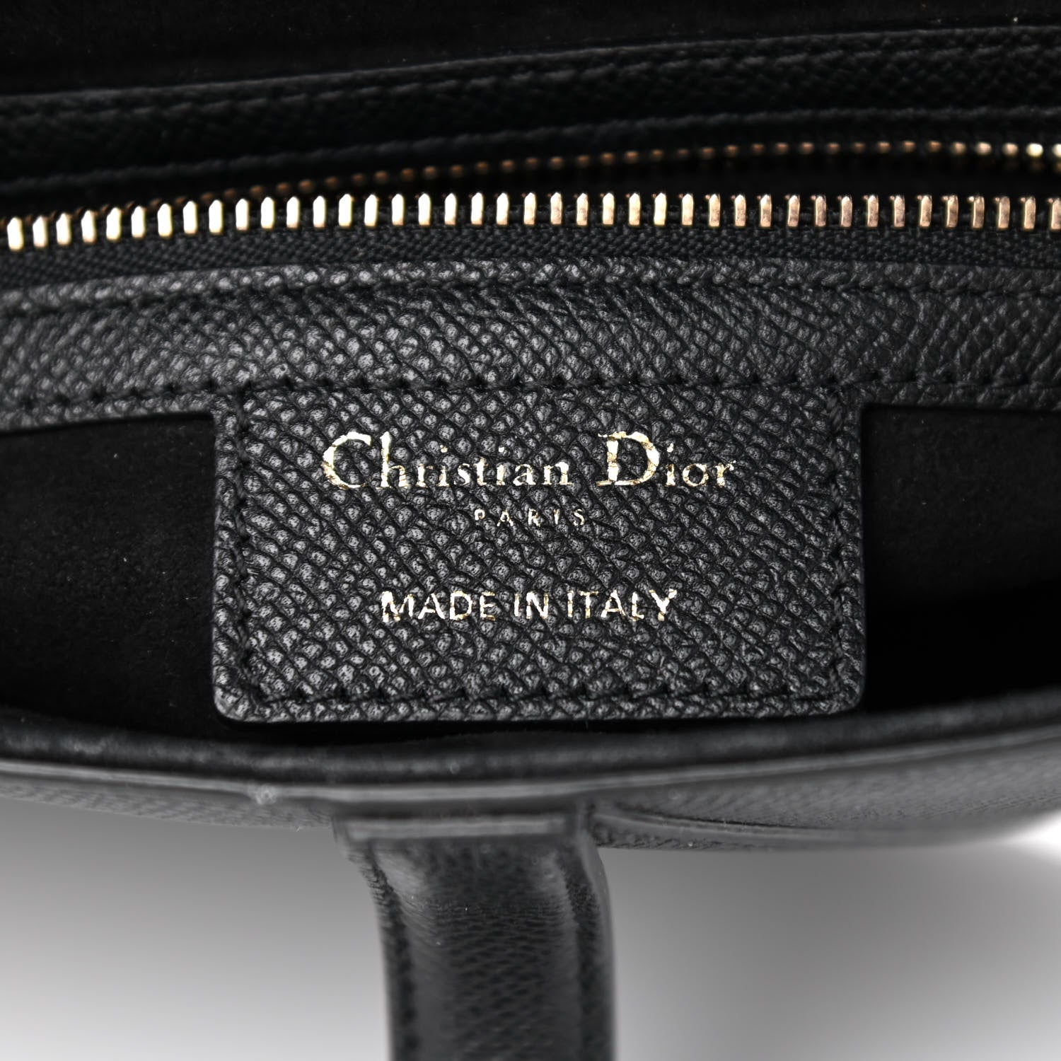 Christian Dior Grained Calfskin Saddle Bag Black 6 of 9