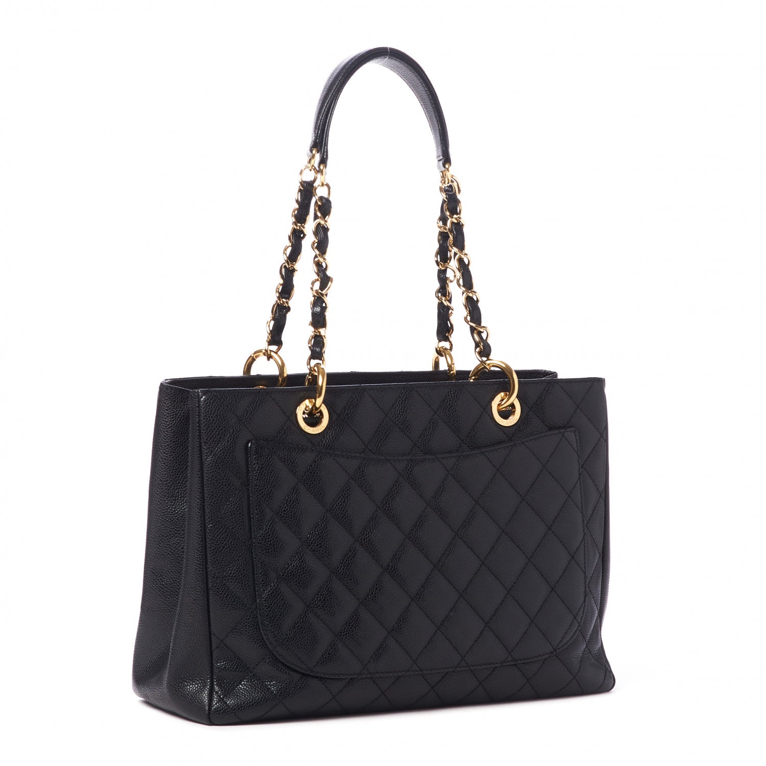 Chanel Caviar Quilted Grand Shopping Tote GST Black 3 of 10