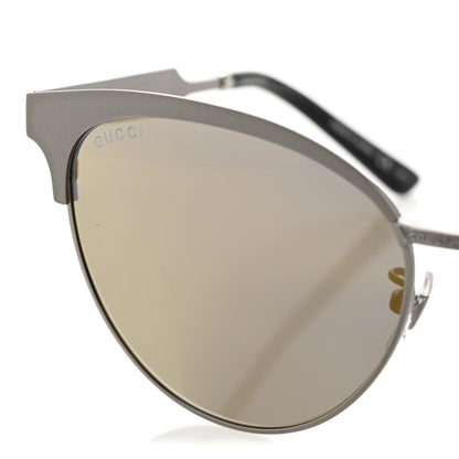 Gucci Round Metal GG0074SK Sunglasses Black Yellow 7 of 8