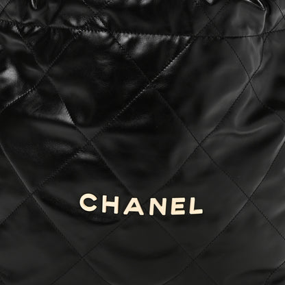 Chanel Calfskin Quilted Small Chanel 22 Black 9 of 12