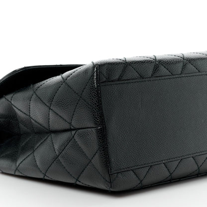 Chanel Caviar Quilted Jumbo Kelly Flap Black 10 of 13