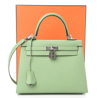 Hermes Epsom Kelly Sellier 25 Vert Criquet 10 of 10