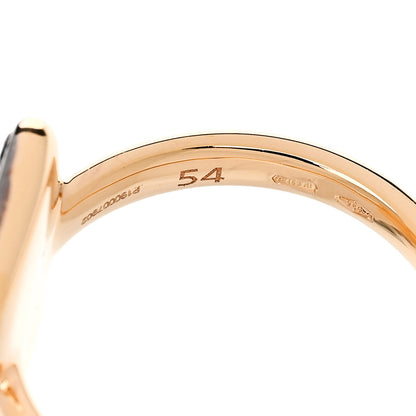 Pomellato 18K Rose Gold Black Diamond Sabbia Rectangular Ring 54 7 5 of 6