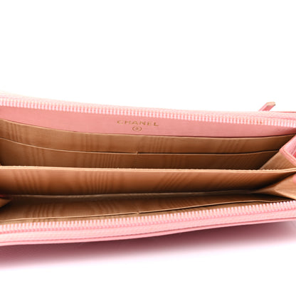 Chanel Caviar Large Timeless CC Zip Around Wallet Pink 5 of 9