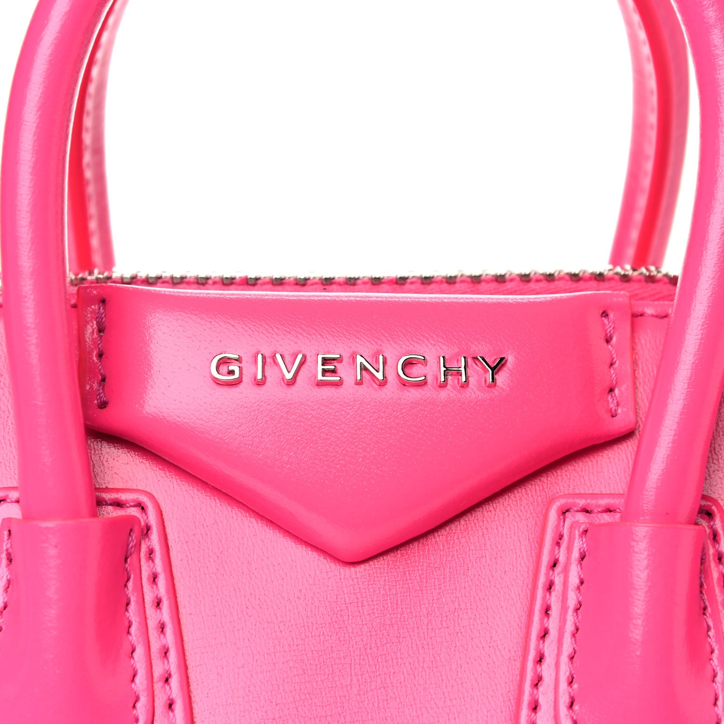 Shiny Lord Calfskin Mini Antigona Shocking Pink