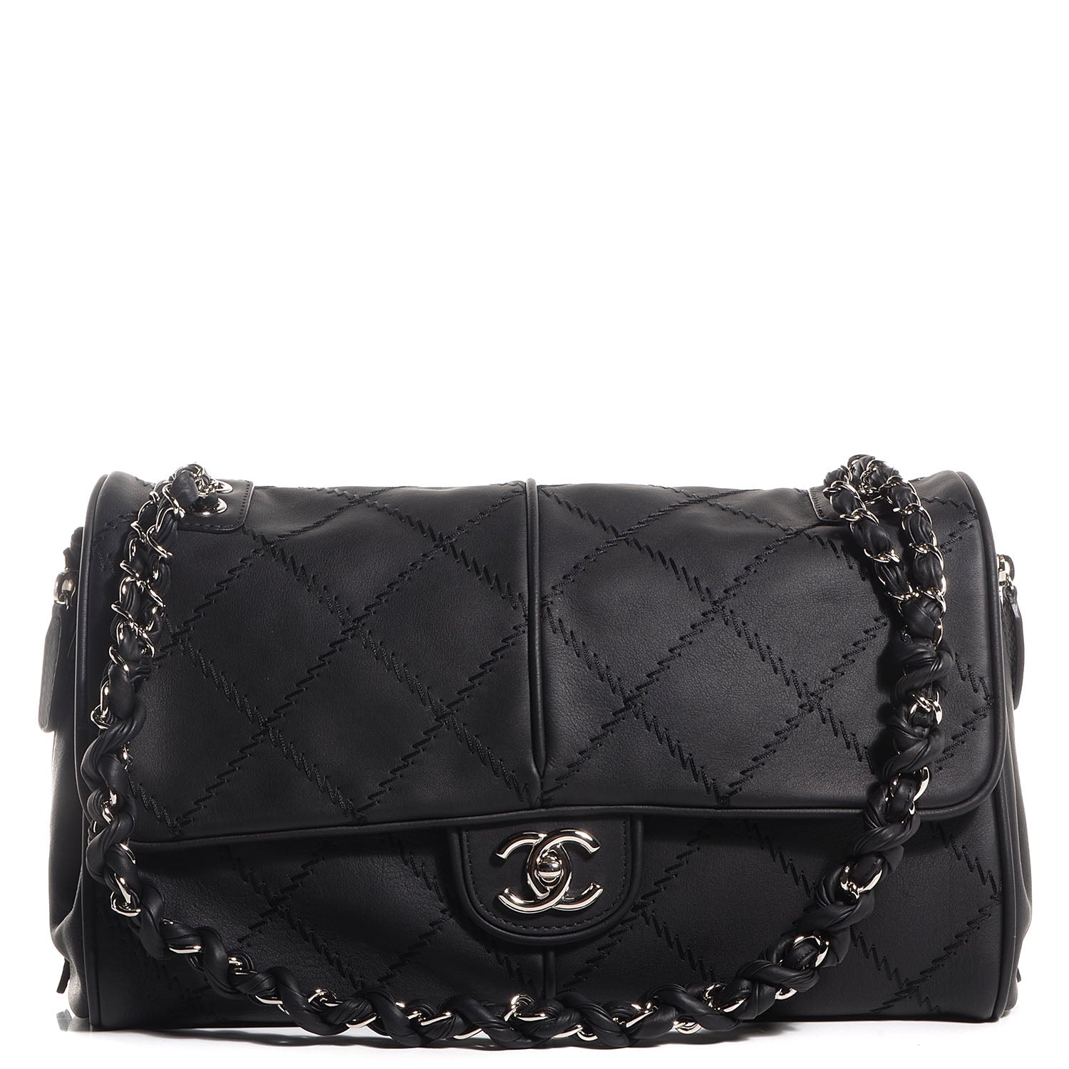 Chanel Calfskin Large Darjeeling Flap Black 1 of 9