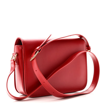 Celine Shiny Calfskin Medium Triomphe Red 3 of 11