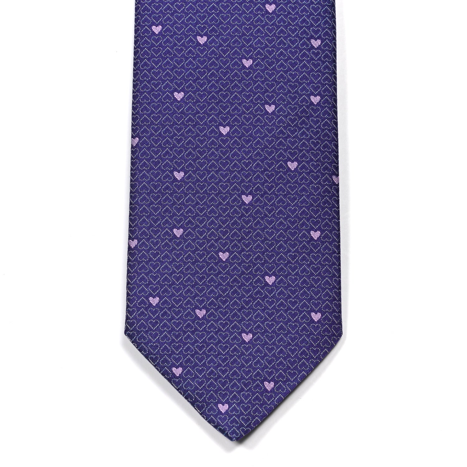 Hermes Printed Silk Mens Darling Neck Tie Violet Mauve 3 of 6