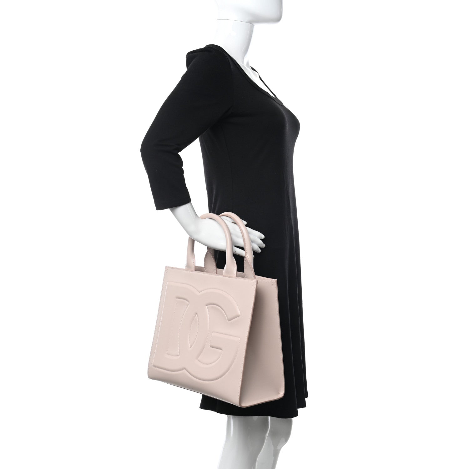 Dolce & Gabbana Calfskin Small DG Daily Shopper Tote Cipria 2 of 8