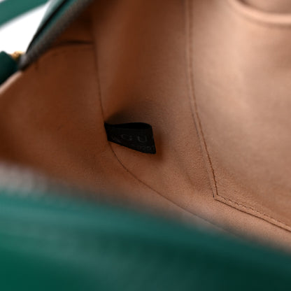 Gucci Calfskin Matelasse Small GG Marmont Chain Shoulder Bag Emerald Green 8 of 13