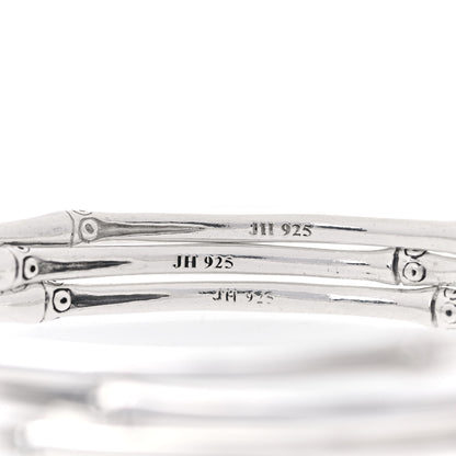 John Hardy Sterling Silver Bamboo Bangle Bracelet Set of 3 5 of 7