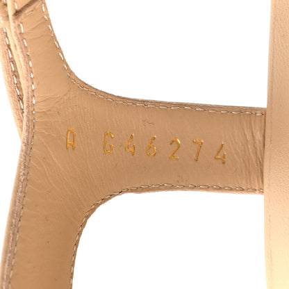 Chanel Lambskin Crystal CC Sandals 40 Beige 8 of 9