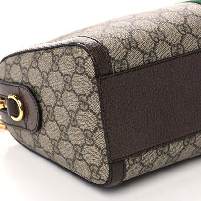 Gucci GG Supreme Monogram Web Medium Ophidia Boston Brown 10 of 13