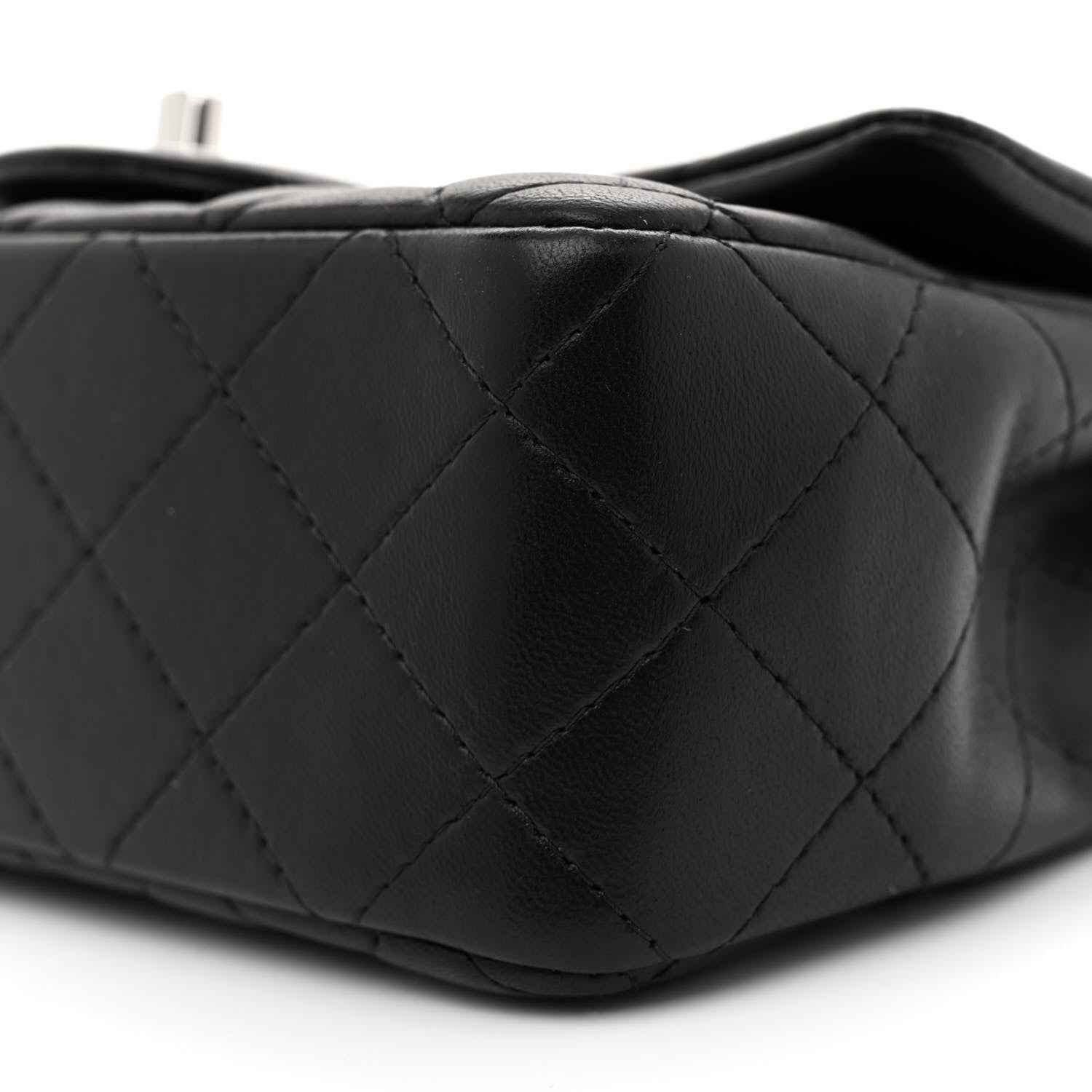 Chanel Lambskin Quilted Mini Rectangular Flap Black 10 of 10