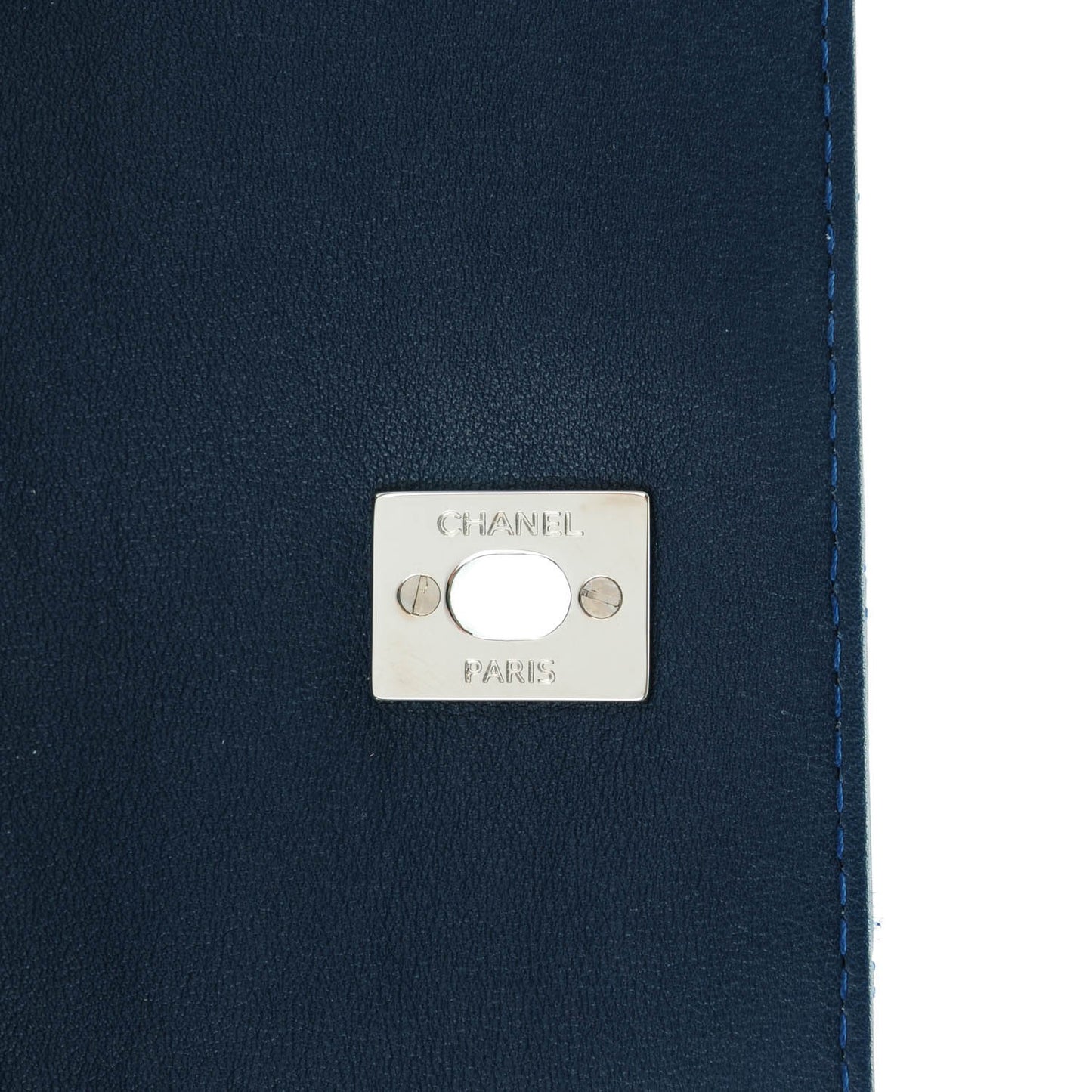 Calfskin Quilted In The Business Flap Dark Blue