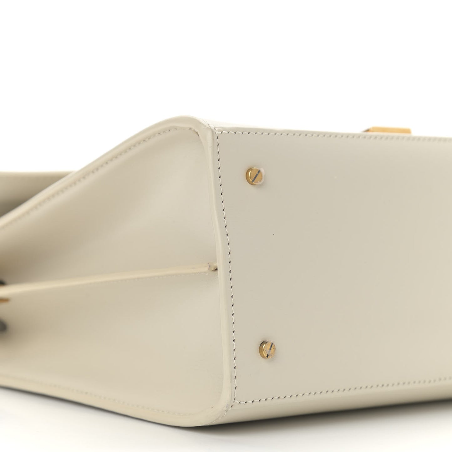 Smooth Calfskin Medium Classic Monogram Cassandra Top Handle Crema Soft Rouge Legion