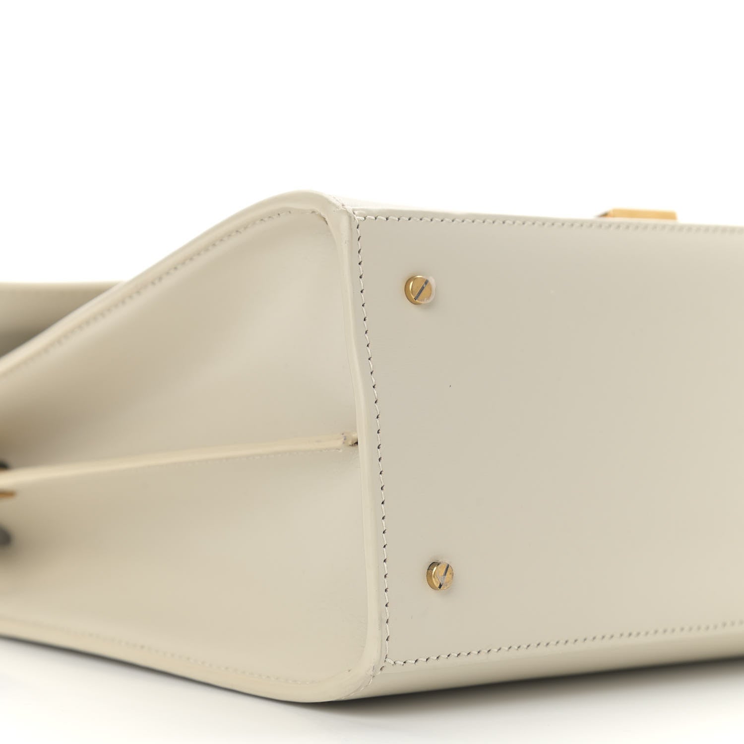 Saint Laurent Smooth Calfskin Medium Classic Monogram Cassandra Top Handle Crema Soft Rouge Legion 9 of 12
