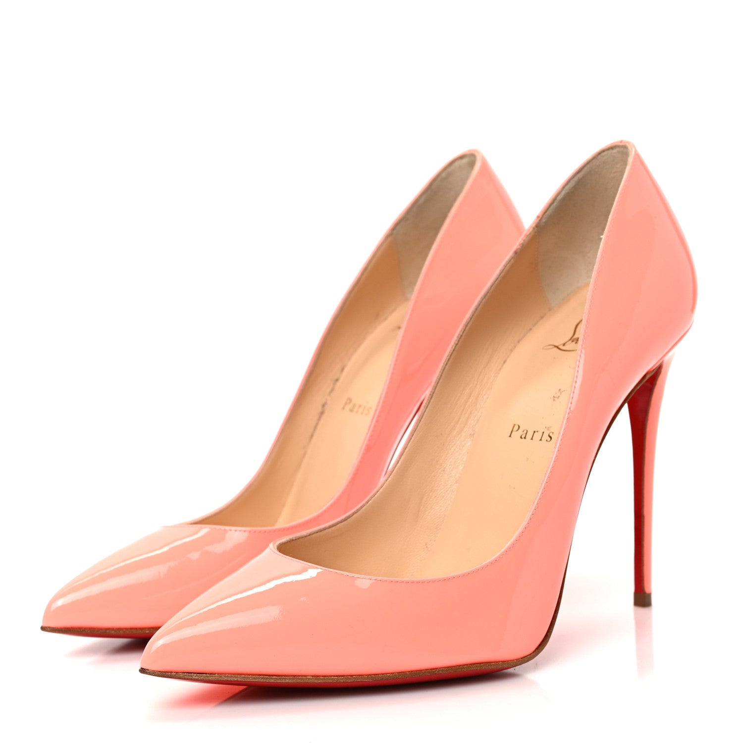 Christian Louboutin Patent Pigalle Follies 100 Pumps 40 Flamingo 3 of 7