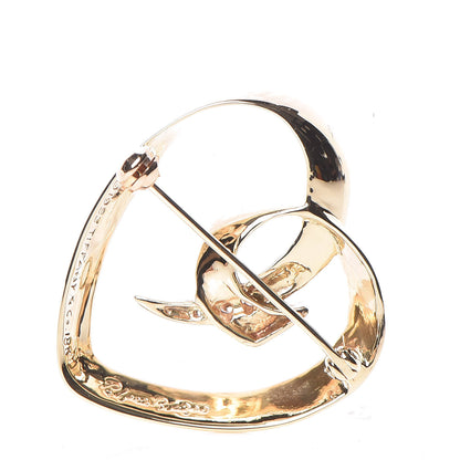 Tiffany 18K Yellow Gold Diamond Paloma Picasso Heart Pin Brooch 3 of 6