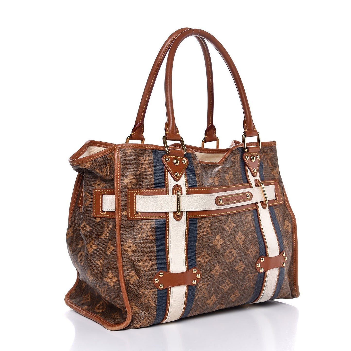 Monogram Rayures Tisse Sac GM Blue